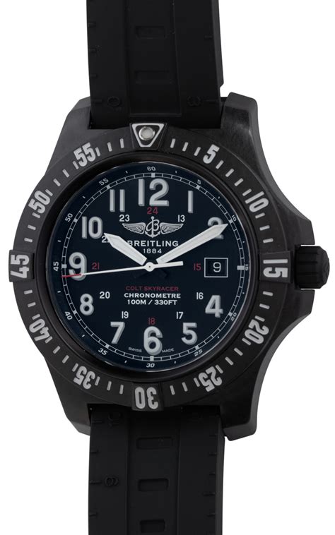 breitling colt skyracer rubber strap watch with volcano black dial|Breitling Colt SkyRacer Men's Watch X74320E4/BF87 .